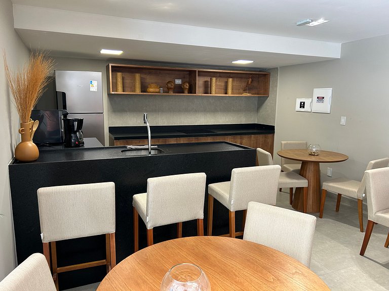 Bela Hospedagem - #303 Bauten Aurea, lindo flat a 60m do mar