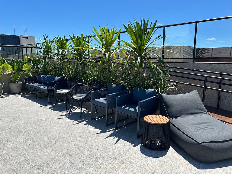 Bela Hospedagem - #303 Bauten Aurea, lindo flat a 60m do mar