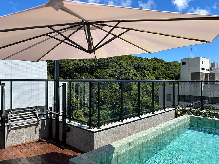 Bela Hospedagem - #303 Bauten Aurea, lindo flat a 60m do mar