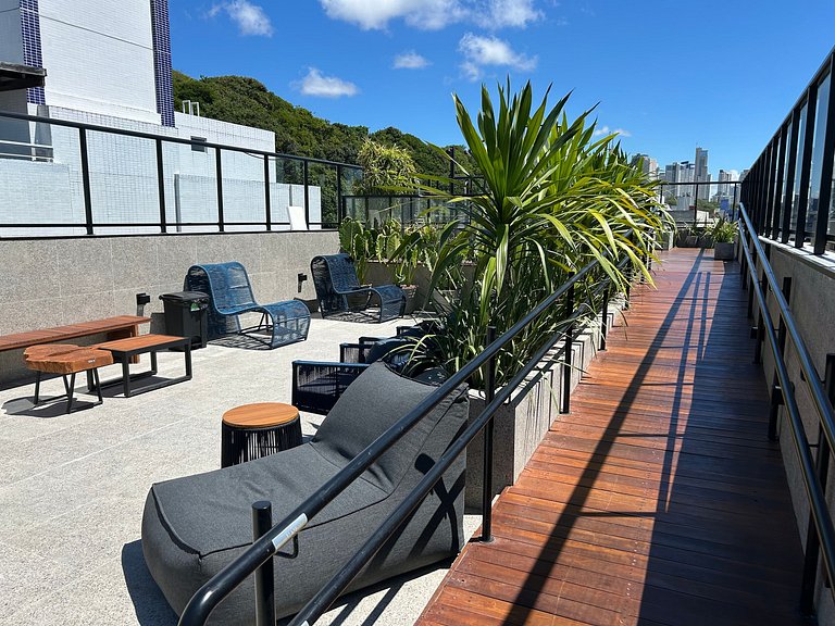 Bela Hospedagem - #303 Bauten Aurea, lindo flat a 60m do mar