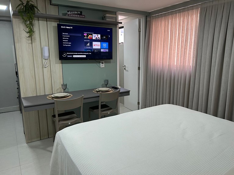 Bela Hospedagem - #303 Bauten Aurea, lindo flat a 60m do mar