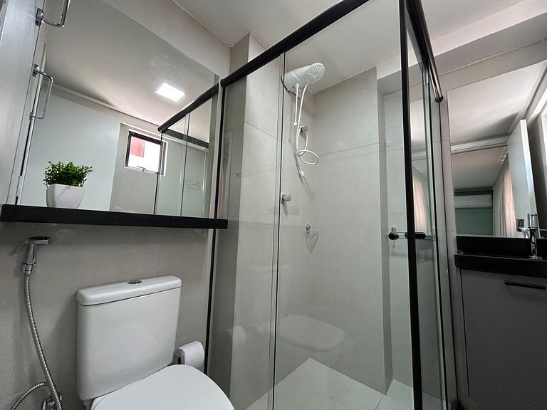 Bela Hospedagem - #303 Bauten Aurea, lindo flat a 60m do mar