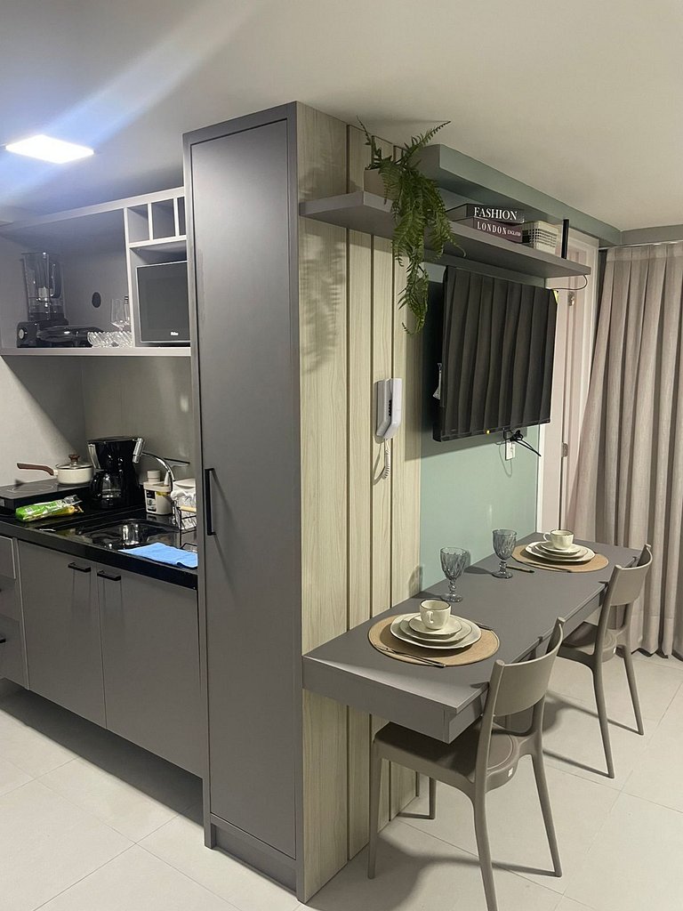 Bela Hospedagem - #303 Bauten Aurea, lindo flat a 60m do mar