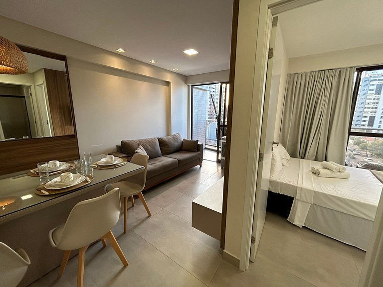 Bela Hospedagem - #504 Ed W Gratitude com varanda e 02 qts c