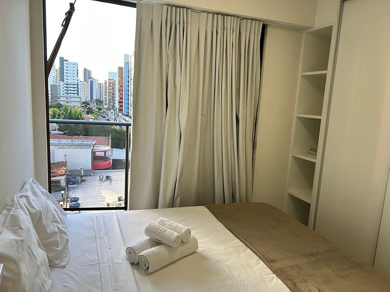 Bela Hospedagem - #504 Ed W Gratitude com varanda e 02 qts c