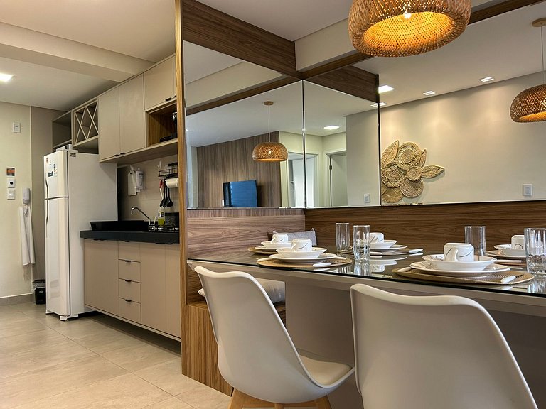 Bela Hospedagem - #504 Ed W Gratitude com varanda e 02 qts c