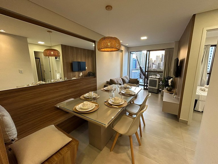 Bela Hospedagem - #504 Ed W Gratitude com varanda e 02 qts c