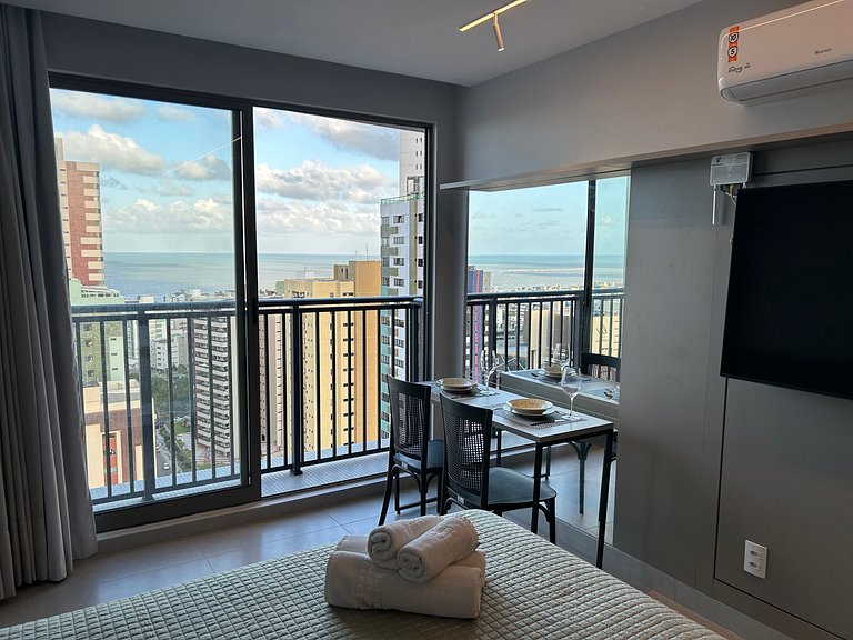 Bela Hospedagem - #1701 Simple Manaira, linda vista da cidad