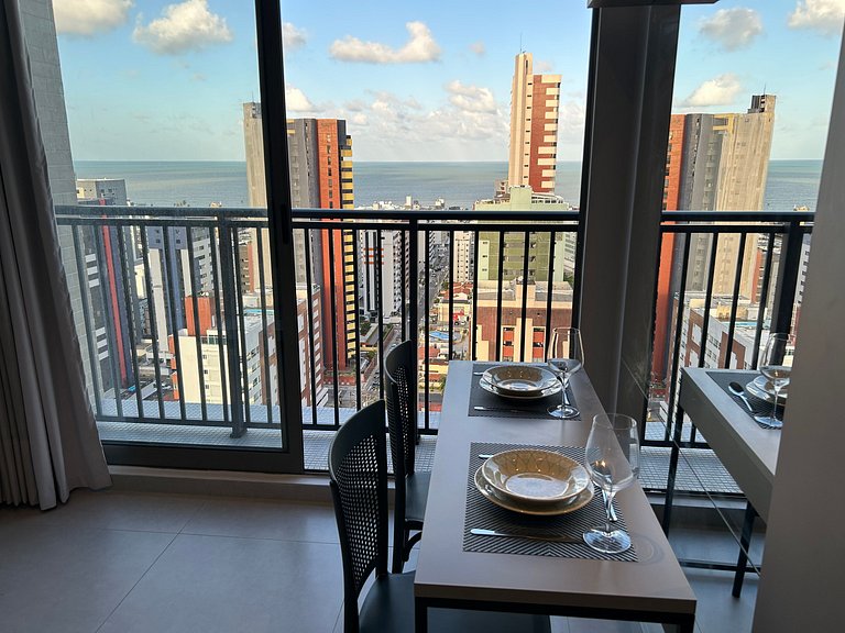 Bela Hospedagem - #1701 Simple Manaira, linda vista da cidad