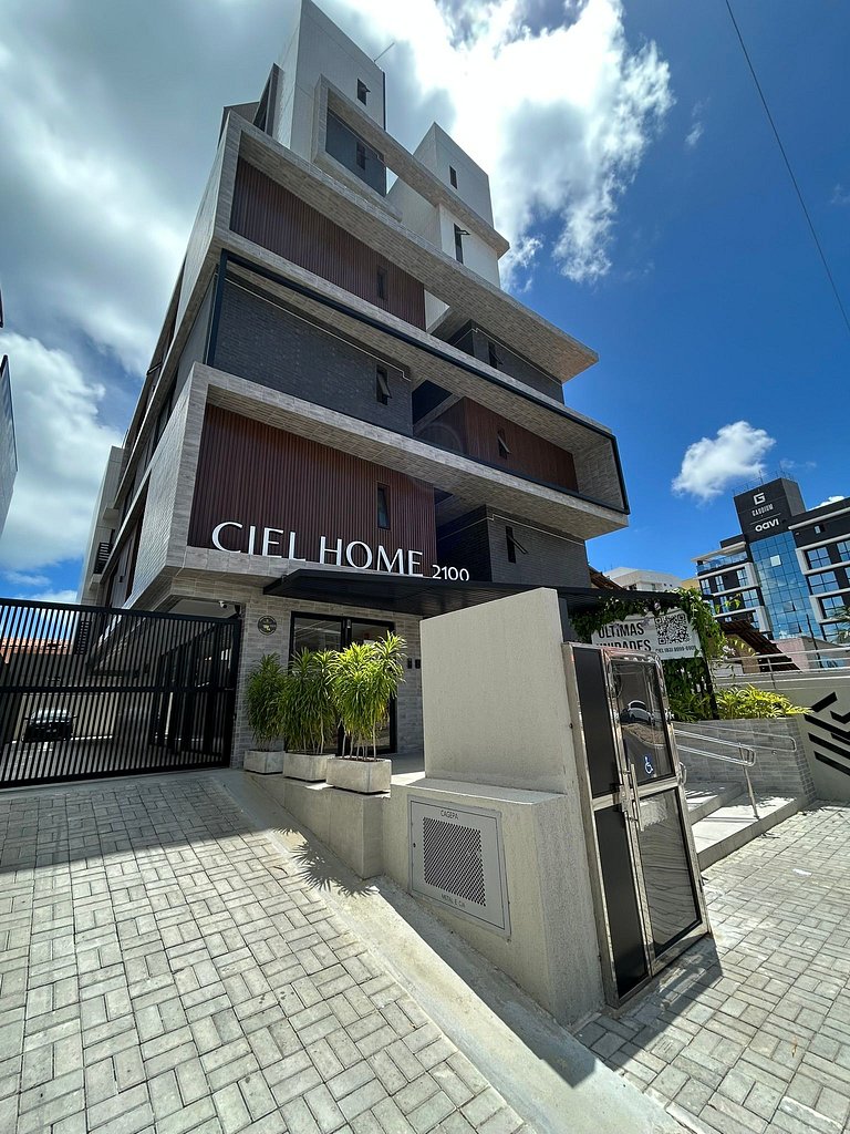 Bela Hospedagem - #402 Ciel Home, Vista Mar com Varanda Priv