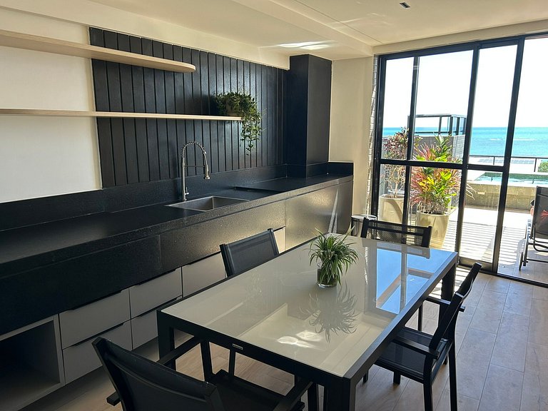 Bela Hospedagem - #402 Ciel Home, Vista Mar com Varanda Priv