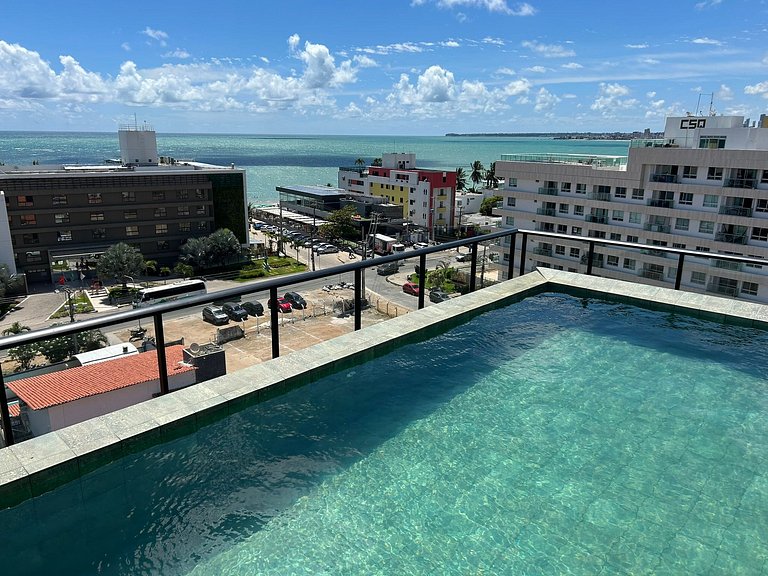 Bela Hospedagem - #402 Ciel Home, Vista Mar com Varanda Priv