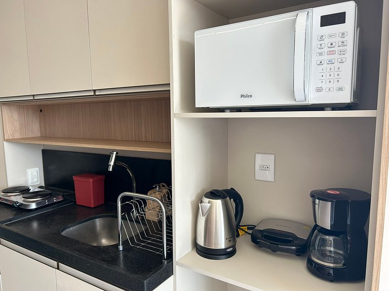 Bela Hospedagem - #402 Ciel Home, Vista Mar com Varanda Priv