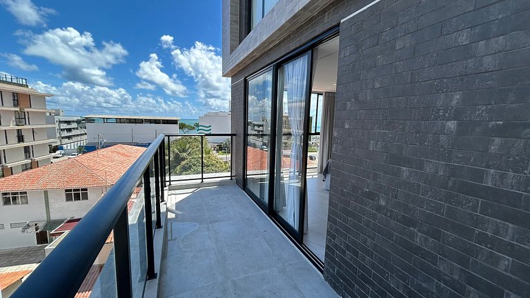 Bela Hospedagem - #402 Ciel Home, Vista Mar com Varanda Priv