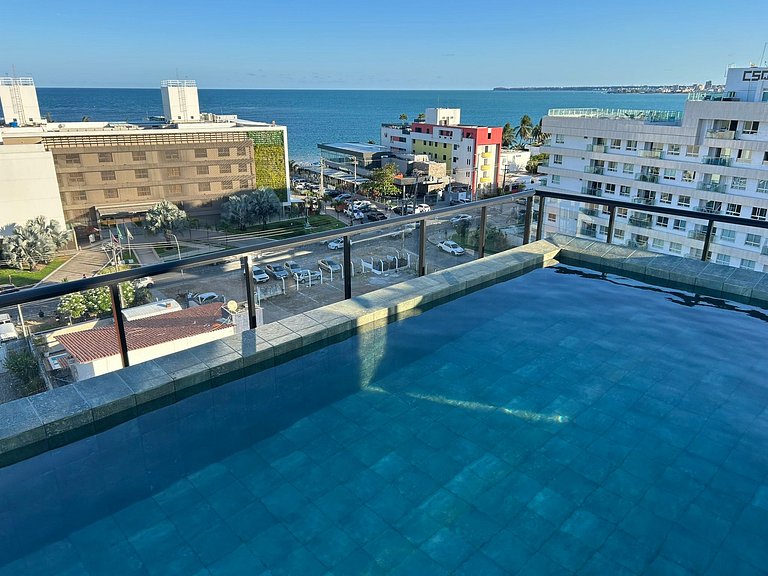 Bela Hospedagem - #402 Ciel Home, Vista Mar com Varanda Priv