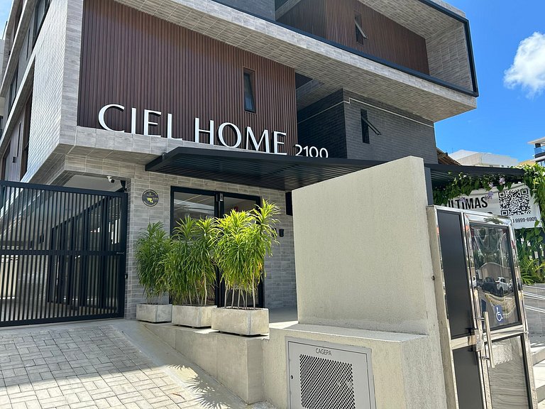Bela Hospedagem - #402 Ciel Home, Vista Mar com Varanda Priv