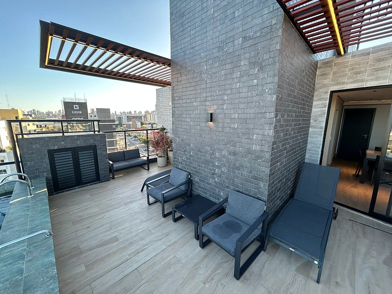 Bela Hospedagem - #402 Ciel Home, Vista Mar com Varanda Priv