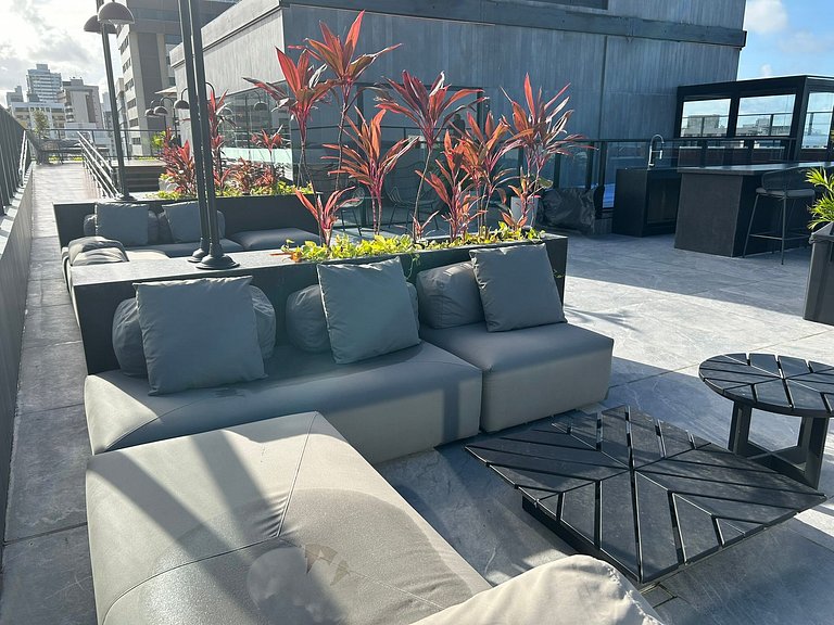 Bela Hospedagem - #004 Acqua Tambaú | Flat com Terraço Priva