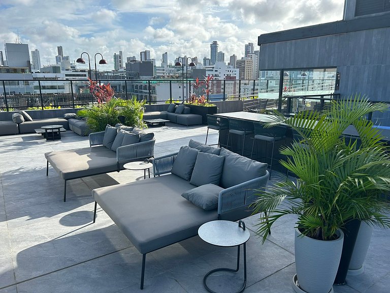 Bela Hospedagem - #004 Acqua Tambaú | Flat com Terraço Priva